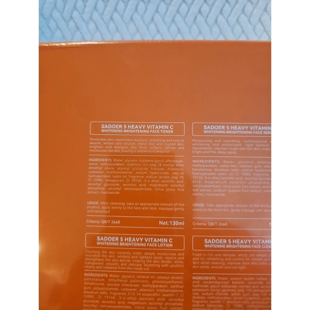 New Sadoer 5x Vitamin Sun‎ Active  Skincare 6 Pcs Set